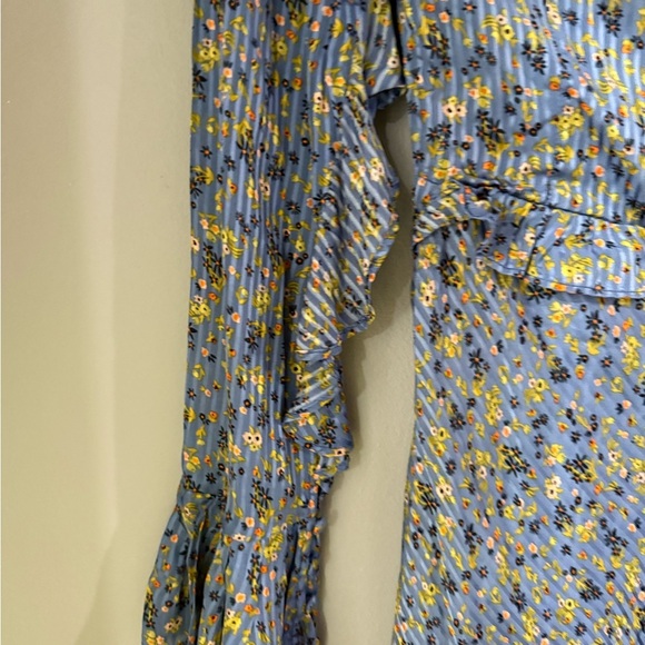 Free people Floral Blue Ruffle Dress - Picture 10 of 13